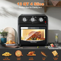 13 Quart 4 Slices Air Fryer Convection Toaster Oven with 1500W Power Multifunctional Kitchen Appliance for Air Frying Grilling - Buy online at  Vibe In Cart.