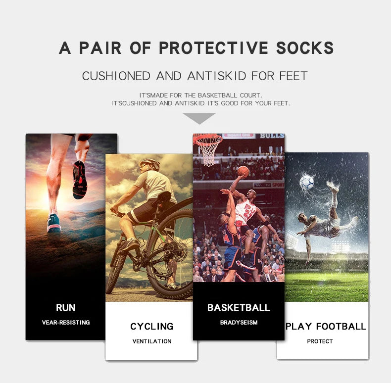 Men's Compression Crew Sports Socks with Nylon Blend