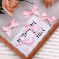 Mini Hair Clips with Handmade Ribbon Bows, 5-24 Pieces