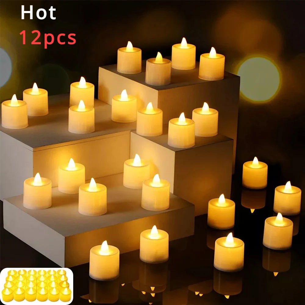 LED Candle Battery Powered Flameless Tea Candle Fake Candle Lamp Wedding Birthday Party Home Decoration Lamp Candlestick Candles - Buy online at  Vibe In Cart.