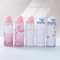 500ml Portable Thermal Flask Cartoon Stainless Steel Water Bottle for Kids Sports Leak Proof Insulated Cup for School Travel - Buy online at  Vibe In Cart.