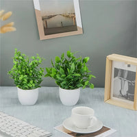 4 Pack Mini Artificial Potted Plants Fake Bonsai Greenery for Home Office Farmhouse Bathroom Shelf Decor Indoor - Buy online at  Vibe In Cart.