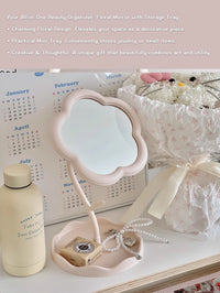 Cute Sunflower Rotatable Desktop Makeup Mirror Portable Cosmetic Vanity Mirror for Women Girls Dorm Room Gift - Buy online at  Vibe In Cart.