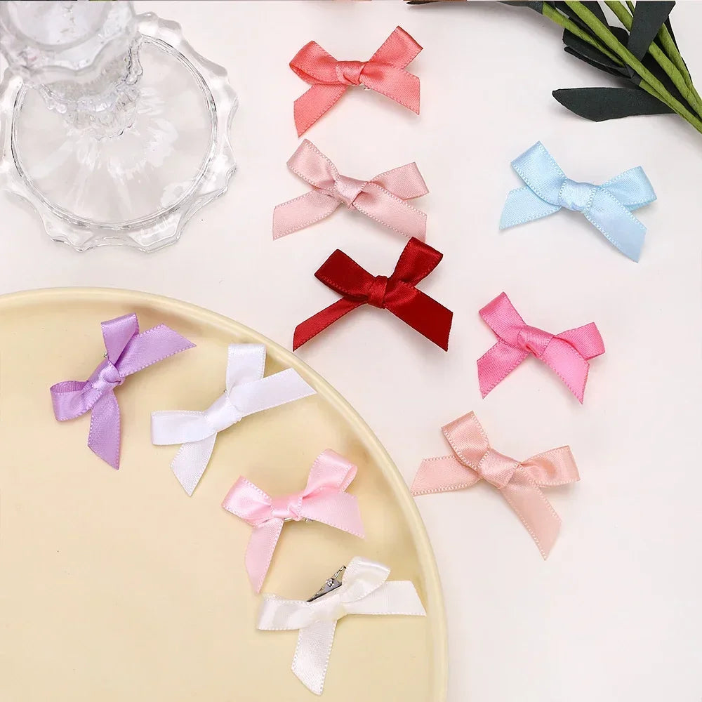 5-24Pcs Y2k Girls Bows Mini Hair Clips Metal Hairpin Headwear Barrette Handmade Ribbon Bow Bangs Clip Fashion Hair Accessories - Buy online at  Vibe In Cart.