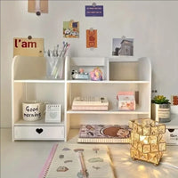 Double Layer Desktop Organizer Rack for Stationery Storage