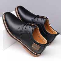 Men's Casual Business Leather Shoes Men Fashion Lace-up Derby Shoe Mens Light Comfortable Outdoor Driving Flats - Buy online at  Vibe In Cart.