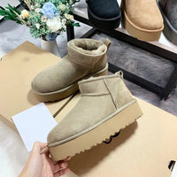 2026 New Classic Ultra Mini Platform Boots Leather Suede Wool Comfort Winter Womens Fur Slippers K98 ‮34-53 SeziS UggS - Buy online at  Vibe In Cart.