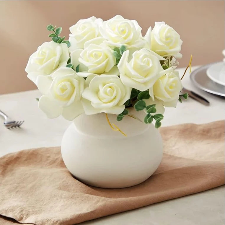 10/20/50Pcs Artificial Foam Rose Flowers PE Fake Flower for Home Room Dceor Wedding Party Halloween Thanksgiving Christmas Decor - Buy online at  Vibe In Cart.