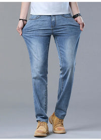 Men's Slim Fit Stretch Denim Casual Jeans for All Seasons