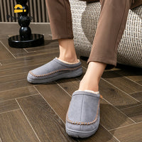 Pmoiste Soft Faux Suede House Slippers Men Comfortable Warm Cushion Designer Mark Line Living Room Shoes Slip-on Winter Indoor - Buy online at  Vibe In Cart.