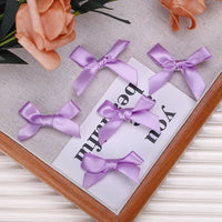 Mini Hair Clips with Handmade Ribbon Bows, 5-24 Pieces