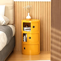 Round Cabinet with Sliding Doors -  Multi-Tiered Round Storage Unit for Living Room Bedroom - Buy online at  Vibe In Cart.