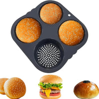 Hamburger Baking Mold Silicone mould Food Grade Bread Bun Baked Plate Non-Stick cake Pan Home Kitchen Bakeware BPA Free - Buy online at  Vibe In Cart.