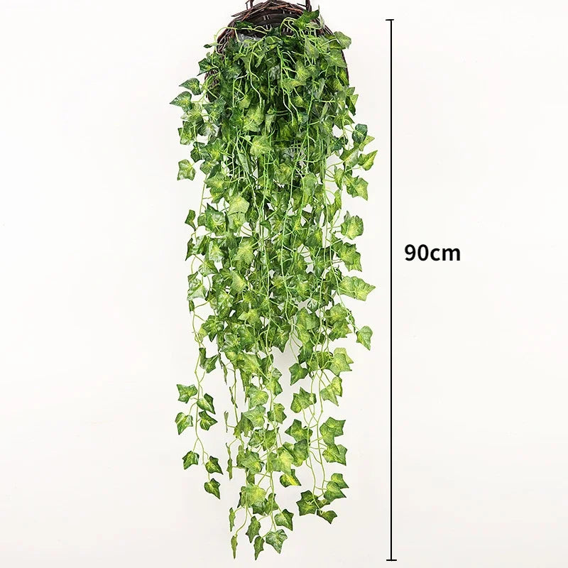 90cm Artificial Plant Vine Home Decoration Hanging Plastic Leaf Grass Garland Outdoor Wedding Party Decorations Fake Rattan Ivy - Buy online at  Vibe In Cart.