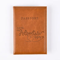 Solid PU Leather Passport Holder Wallet Card Case for Travel