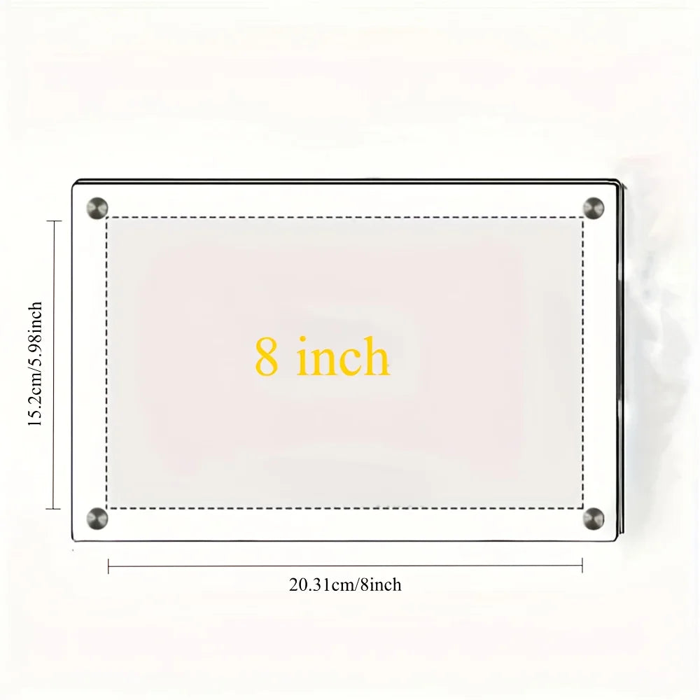 1 Pack of 5-10 Inch A4/A5 Acrylic Photo Frame Classic Tilted Desktop Display Stand for Photo Home Decoration - Buy online at  Vibe In Cart.
