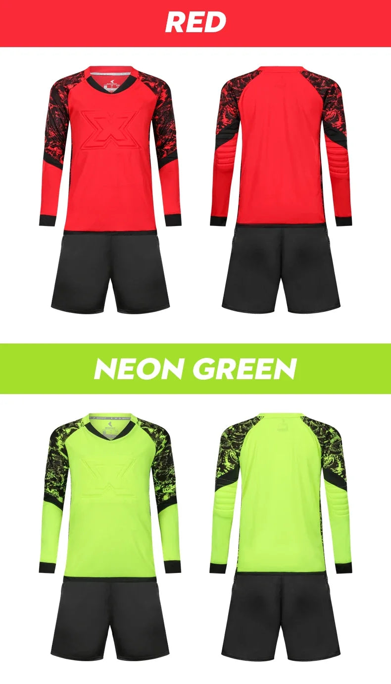 Kids Goalkeeper Uniform Boys Goalkeeper Jersey Doorkeepers Long Sleeve Sponge Protective Football Uniform For Children's - Buy online at  Vibe In Cart.