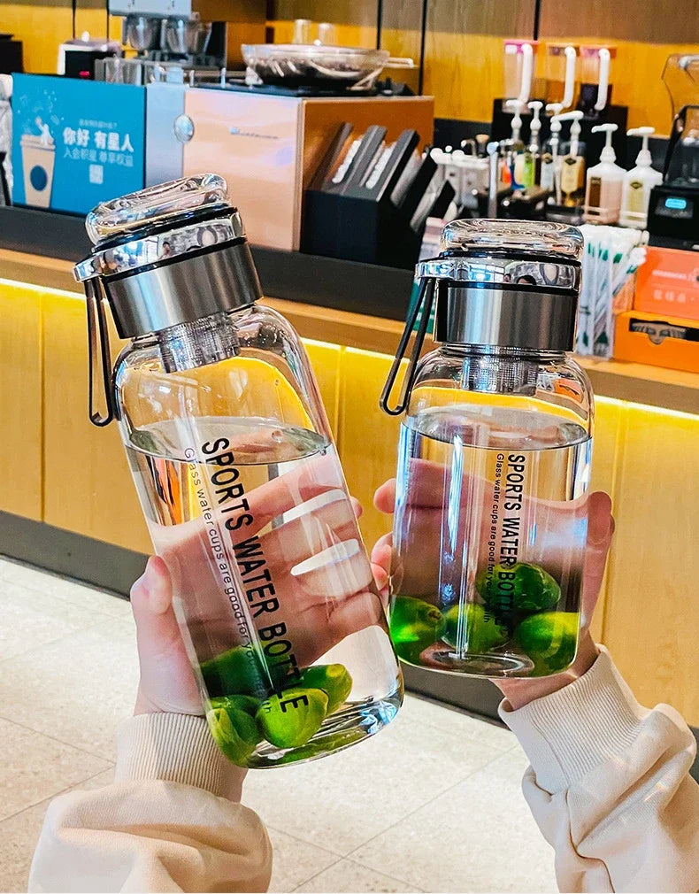 2L Large Capacity Glass Water Bottle Transparent Milk Juice Cup Outdoor Portable Leakproof Drinkware Tea Water Glass Bottle 2L - Buy online at  Vibe In Cart.
