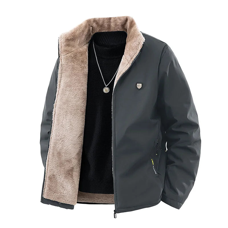 Plus Size 8XL Men's Jacket Fur Lined Sherpa Jacket Autumn Winter Men Casual Daily Wear Coats Slim Fit Keep Warm Outerwear Coat - Buy online at  Vibe In Cart.