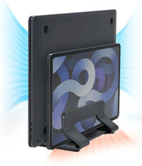 Vertical Adjustable Aluminum Laptop Stand with 0.35-1.6 Inch Width