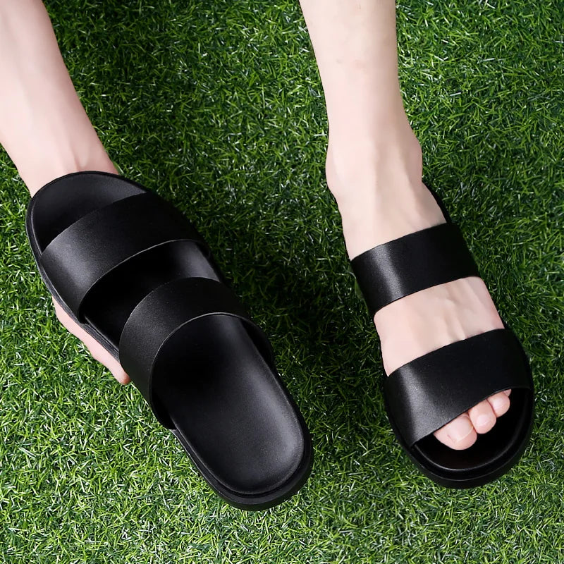 Summer New Men's Sandals Genuine Leather Luxury Beach Sandals Men Outdoor Mens Shoes Breathable Male Slippers Casual Footwear - Buy online at  Vibe In Cart.