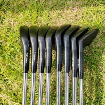 Golf Clubs Black Irons Set Men, FORGED Iron Head, Steel or Graphite Shaft with Logos , R S SR Flex ,Mid / Std Grips 2025 - Buy online at  Vibe In Cart.