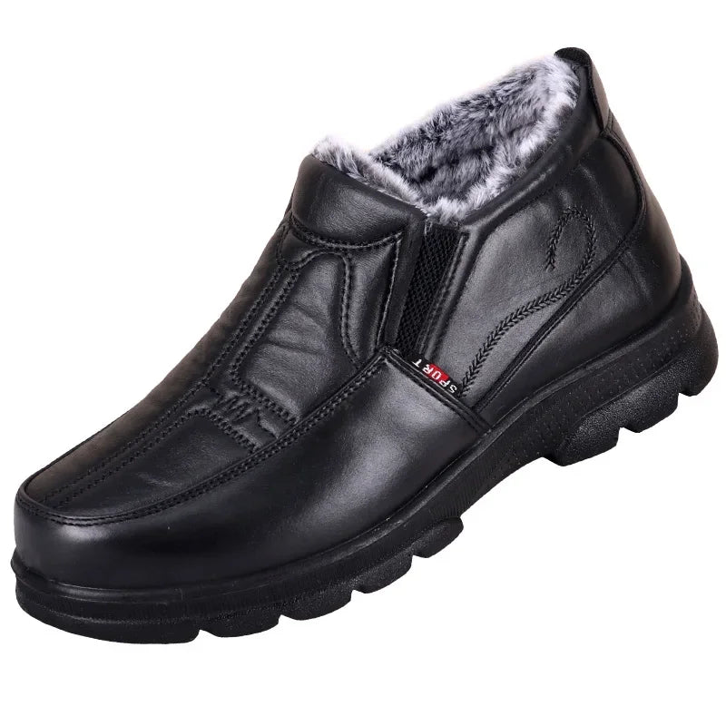 Shoes for Men 2023 Winter Fashion Non-slip Cotton Shoes Men's Thickened Leather Waterproof Casual Snow Boots Zapatillas Hombre - Buy online at  Vibe In Cart.