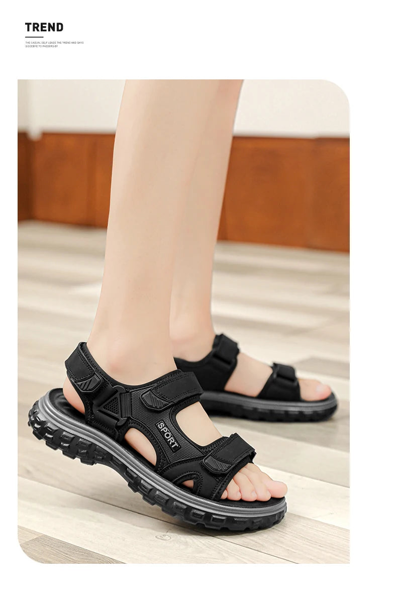 Sandals men summer fashion new style outdoor wear soft sole wear-resistant anti slip anti odor breathable dual-use beach sandals - Buy online at  Vibe In Cart.