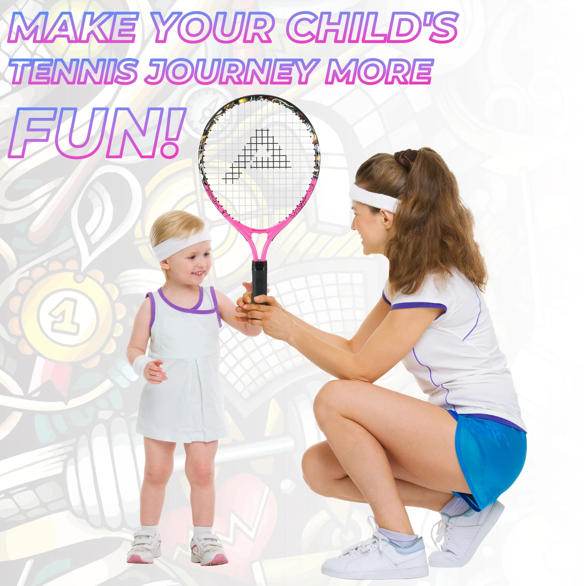 AMASPORT Tennis Rackets for Kids Toddlers 17'' with Cover Bag for Girl and Boy Tennis Racquet - Buy online at  Vibe In Cart.