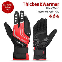 Warm Winter Cycling Gloves Fleece Waterproof Touchscreen Unisex