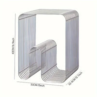 Modern Scandinavian Metal Coffee Table Living Room Furniture Sleek  Side Table Minimalist Storage for Magazines and Books - Buy online at  Vibe In Cart.