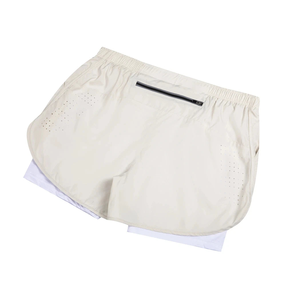 Summer men's reflective running shorts Fitness quick drying double-layer shorts Men's exercise training bodybuilding shorts - Buy online at  Vibe In Cart.