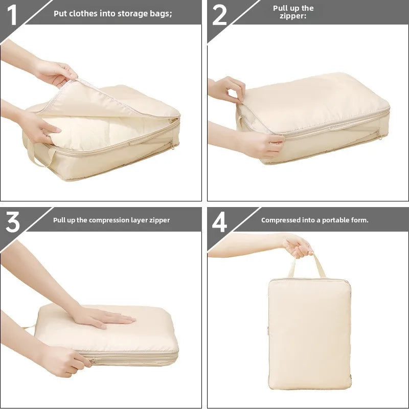 Travel Compression Packing Cubes 4-Piece Set Waterproof