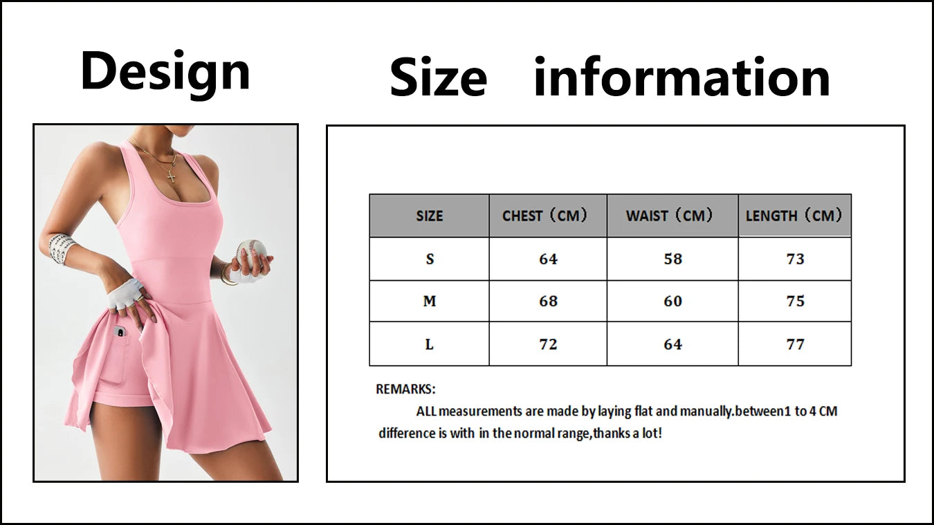 CZGUKE Women's tennis dress one-piece slim fit soft sportswear golf badminton suit with chest cushion sports yoga suit - Buy online at  Vibe In Cart.