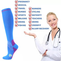 New Compression Socks 20-30mmhg High Stockings Men Women Sports Socks For Marathon Cycling Football Varicose Veins EU36-50 Meias - Buy online at  Vibe In Cart.