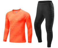 Men Kid 2023 Soccer Goalkeeper Uniform Protective Sponge Long Sleeve Football Training Goalkeeper Top Soccer Jersey Pants Custom - Buy online at  Vibe In Cart.