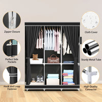 Portable Closet 51-Inch Dustproof Wardrobe Organizer Multi-laye Home Storage Rack Clothes Bedroom Shoe Quick and Easy to Assembl - Buy online at  Vibe In Cart.