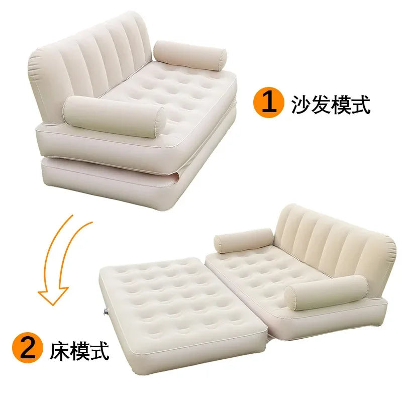 Seat Outdoor Inflatable Sofa Lazy Inflatable Sofa Bed Camping Inflatable Mattress Foldable Air Mattress Electric Inflation Pump - Buy online at  Vibe In Cart.