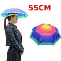 Portable Polyester Umbrella Hat for Fishing Anti-Rain Anti-Sun