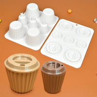 Cup Shape Mousse Cake Mold Bakeware Set Striped or Smooth Coffee Cup Design Silicone Cake Mold Chocolate Dessert Baking Tools - Buy online at  Vibe In Cart.