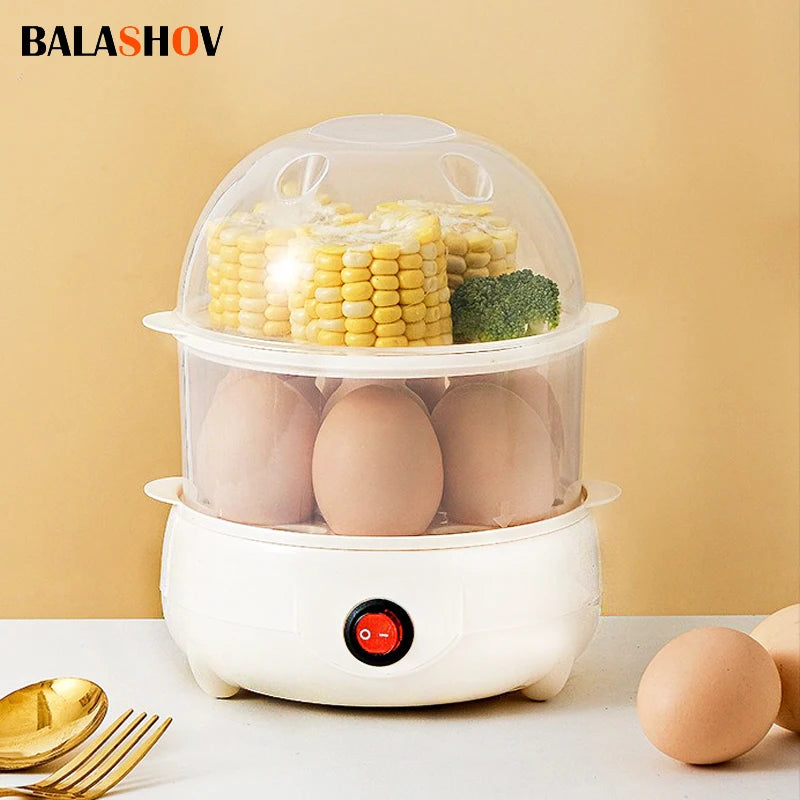 Egg Cooker Multifunctional Electric Egg Boiler Double Layers Egg Cooker Mini Steamer Poacher Kitchen Cooking Breakfast Machine - Buy online at  Vibe In Cart.