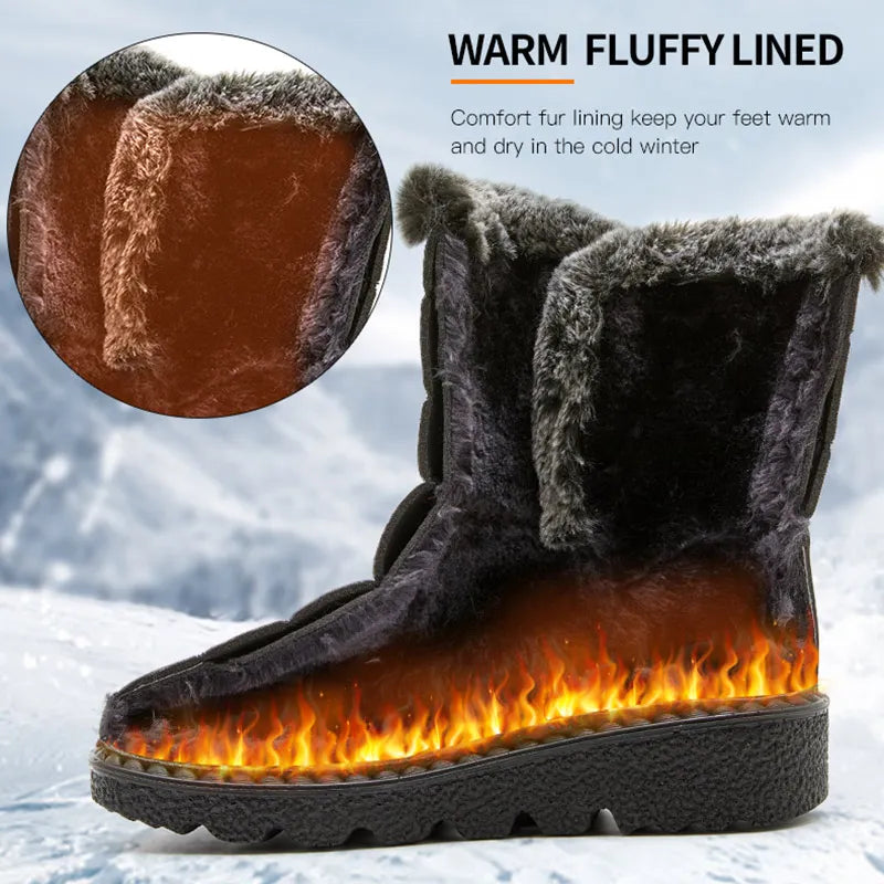 Women's Boots 2025 Trend Winter Shoes For Woman Winter Boots Ankle Low Heels Botas Mujer Waterproof Snow Boots With Fur Shoes - Buy online at  Vibe In Cart.