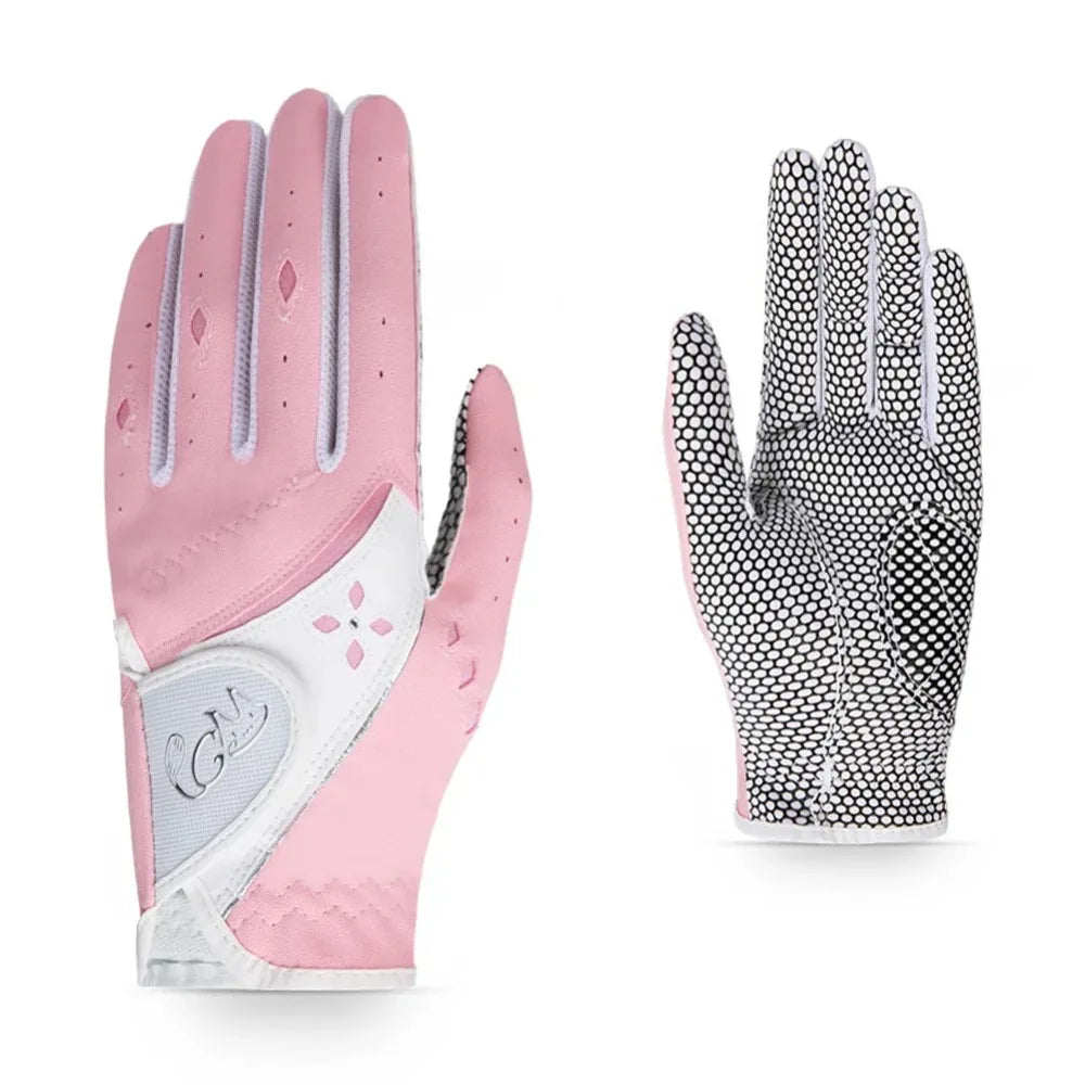 Breathable Women's Golf Gloves Comfortable Wear Resistant Outdoor Sports Gloves Soft Durable PU Leather Golf Mittens - Buy online at  Vibe In Cart.