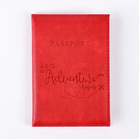Solid PU Leather Passport Holder Wallet Card Case for Travel