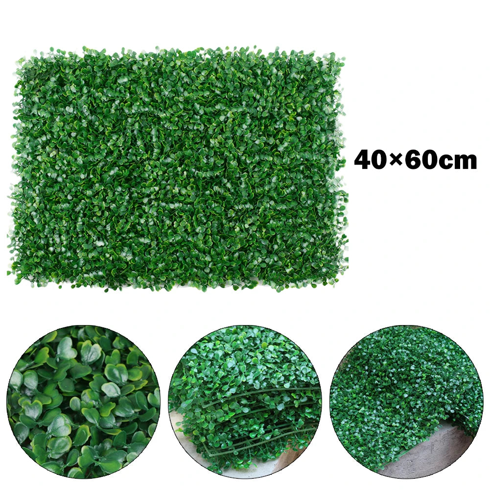 40x60cm Artificial Plant Walls Foliage Hedge Grass Mat Greenery Panels Fence Home Decor Fake Plants Garden Simulated Lawn - Buy online at  Vibe In Cart.