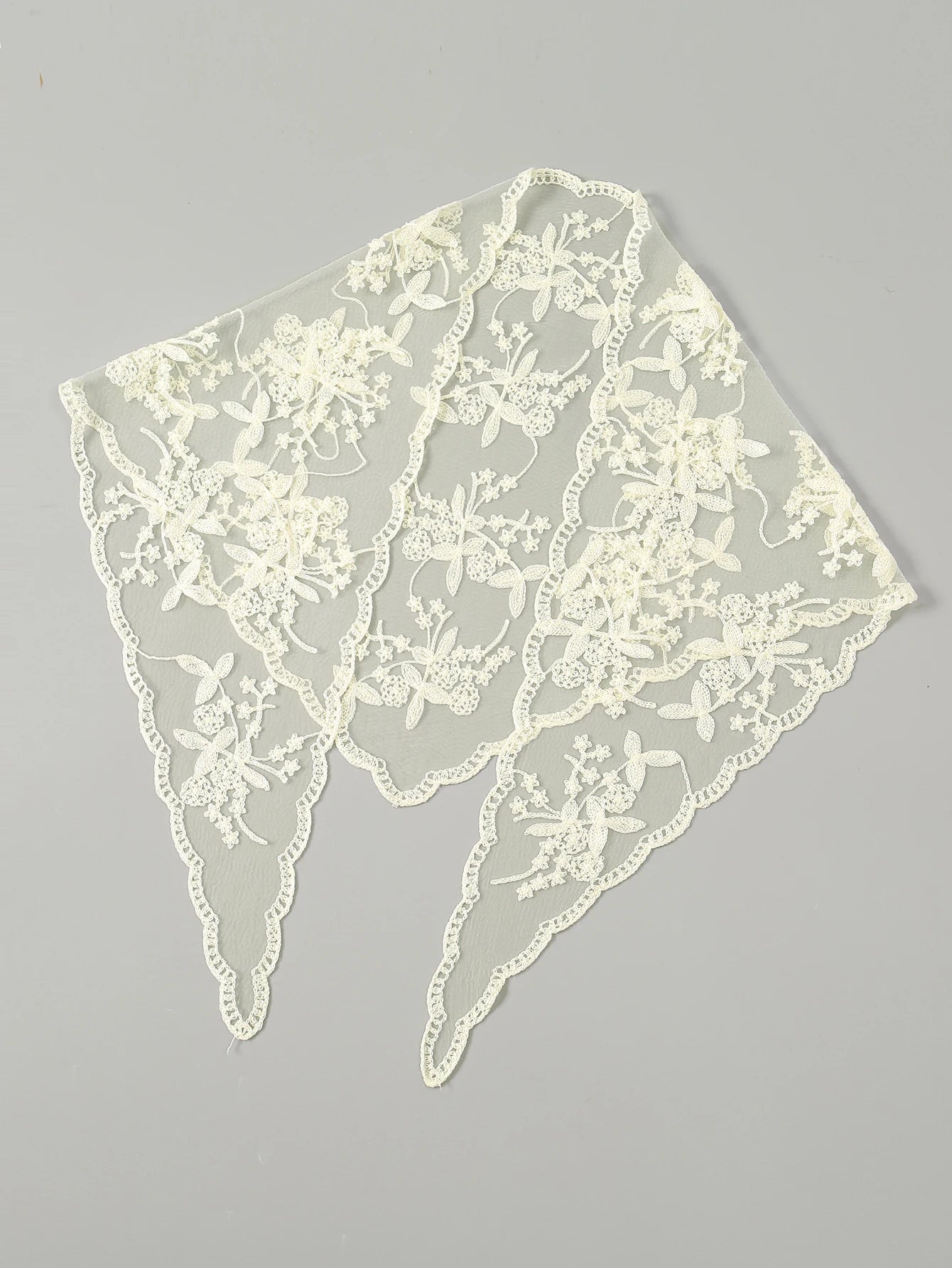 Adult Women's Triangular Lace Polyester Hair Scarf Accessory