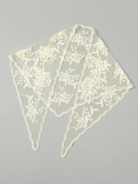 Adult Women's Triangular Lace Polyester Hair Scarf Accessory