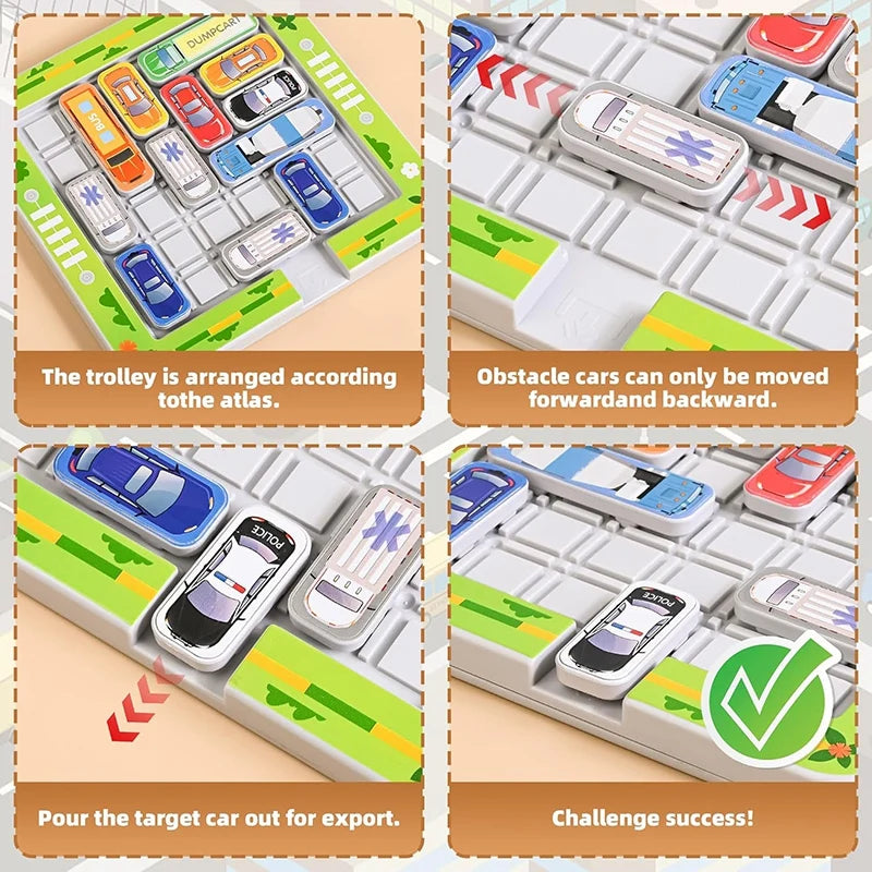 Children's educational puzzle game for logical thinking and concentration, parking lot with moving vehicles and maze toys - Buy online at  Vibe In Cart.