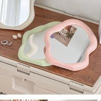 1PC Cream Style Makeup Mirror Decorative Irregular Simple Standing Dresser Mirror Cloud Shaped French Hairdressing Wall Mirror - Buy online at  Vibe In Cart.