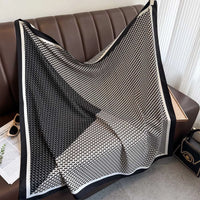 Women's Square Twill Scarf, 90x90 cm, for All Seasons